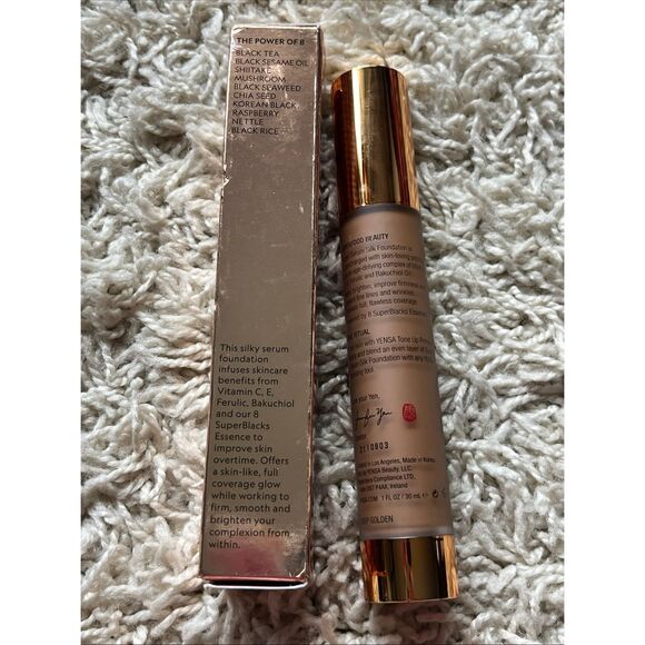 YENSA BEAUTY Super Serum Silk Foundation in Deep Golden 1oz / 30mL Full Size NIB - Picture 4 of 6